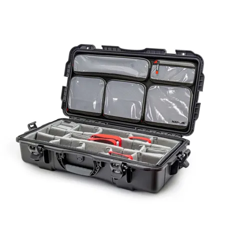 Nanuk 980 Waterproof Hard Case w/5-Pocket Lid Organizer, Padded Divider,Open Box