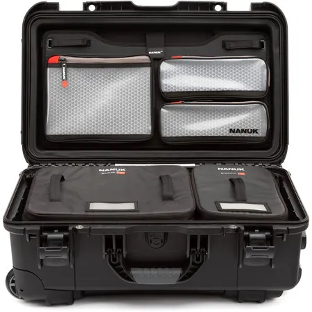 Nanuk Media 935 Wheeled Hard Case w/N-Cubik 13S & 13M Inserts, Black, Open Box