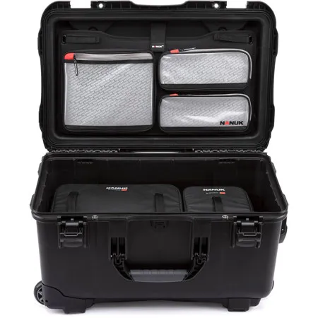 Nanuk Media 935 Wheeled Hard Case w/N-Cubik 17S, 17M Insert, Black, Open Box