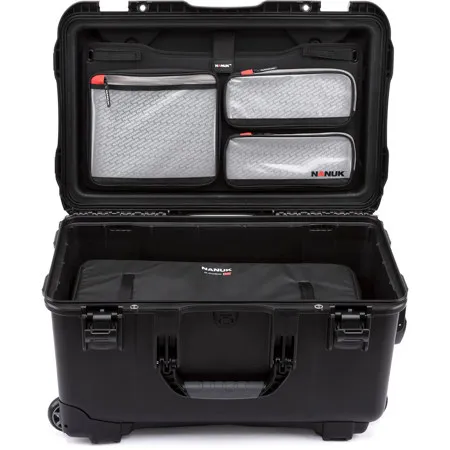 Nanuk Media 935 Wheeled Hard Case w/N-Cubik 17L Insert, Black, Open Box