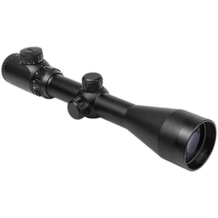 NcSTAR 3-12x50 Euro Riflescope, Red/Green Illum Small Cross+Plex Ret, 30mm Tube