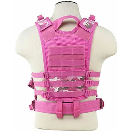NcSTAR Vism Tactical Vest, Fits X-Small to Small, Pink Camo CTVC2916PC