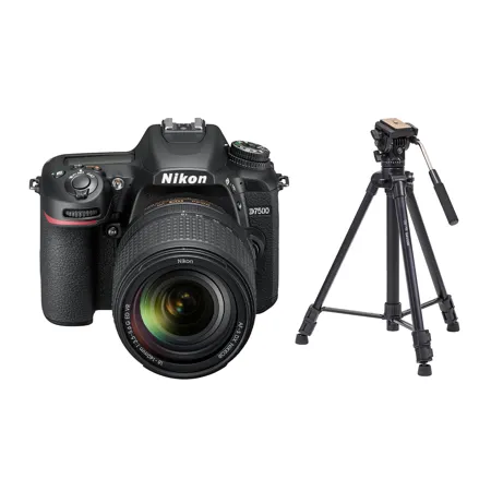 Nikon D7500 DSLR with 18-140mm VR Lens W/Takama 3-Section Aluminum