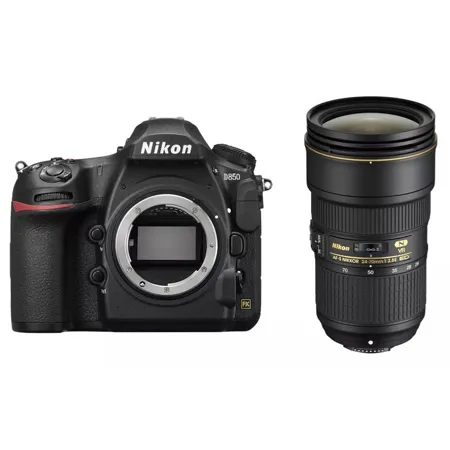 Nikon D850 DSLR Camera with AF-S NIKKOR 24-70mm f/2.8E ED VR Lens