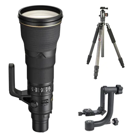 Nikon 800mm f/5.6E FL ED AF-S VR Lens w/Progear X X-Go 4-Sec CF