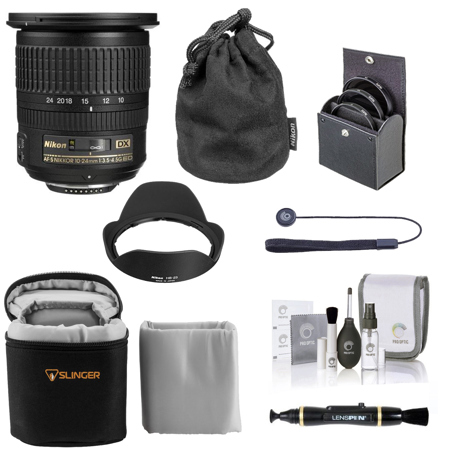 Nikon 10-24mm f/3.5-4.5G ED-IF AF-S DX NIKKOR Lens with Essentials