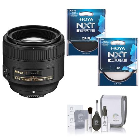 India Supplement rekenkundig Nikon 85mm f/1.8G FX AF-S NIKKOR Lens with Hoya 67mm CPL+UV Filter Kit 2201  FK