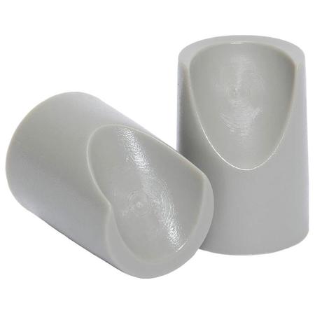 National Public Seating Replacement V Tip Caps For 7 8 Frame Folding Chair 100 Pack Gray Frame