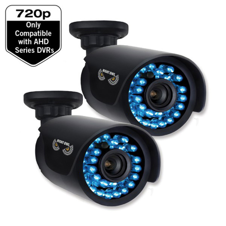 Night Owl 720p Hd Security Bullet Cameras With 100 Night Vision 2 Pack Cam 2pk Ahd7