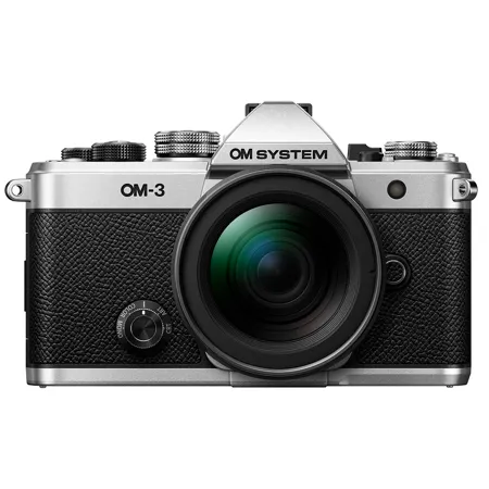 100328☆良品☆Olympus OM-３ ブラック OM SYSTEM OM-3 Mirrorless Camera with M.Zuiko Digital ED 12-45mm f