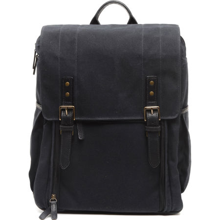 black waxed canvas backpack