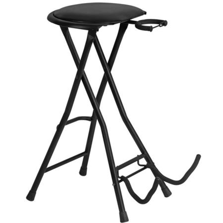 On Stage Dt7500 Guitarist Stool With Integrated Guitar Stand Dt7500