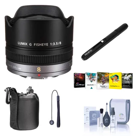 Panasonic Lumix G Fisheye 8mm f/3.5 Lens for MFT with Free