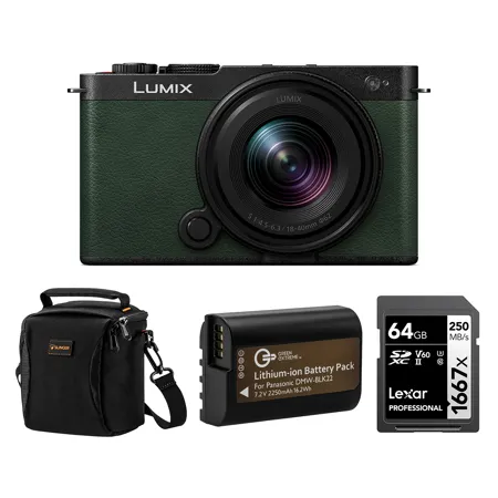 Panasonic LUMIX S9 Camera, Dark Olive w/18-40mm f/4.5-6.3 Lens, w