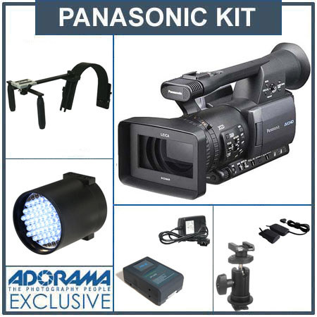 Panasonic AG-HMC150 Camcorder, Bundle w/Shoulder Mount, Battery, LED Light