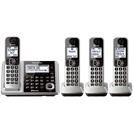 panasonic kx tgf374 link2cell bluetooth cordless phone 4 handsets silver kx tgf374s panasonic kx tgf374 link2cell bluetooth cordless phone 4 handsets silver kx tgf374s
