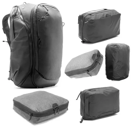 Peak Design Travel Bundle with 45L Travel Backpack (Black) - Adorama