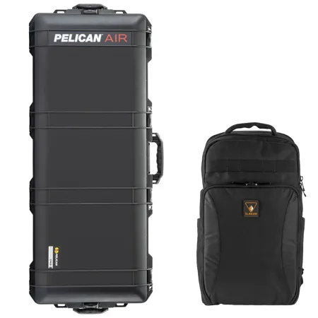 Pelican 1745 Air Long Case with Pick-N-Pluck Foam Black, Bundle