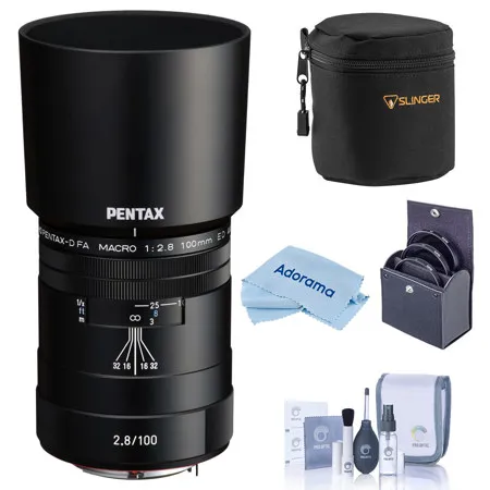 Pentax HD Pentax-D FA Macro 100mm f/2.8 ED AW Lens, Bundle with