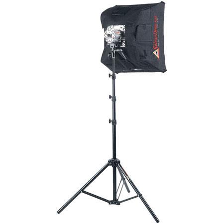 Black Anodized. Photoflex Light Weight 7.7 Lightstand with 5/8 Mounting Stud 4 Sections with 3 Risers 