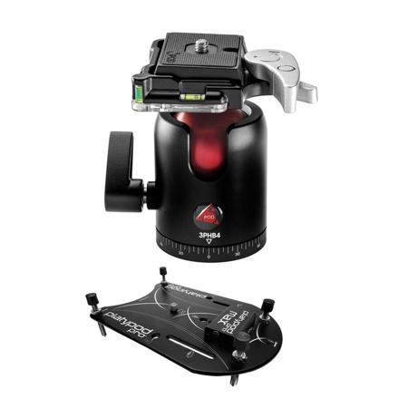 Platypod Max Plate Camera Support with 3Pod B4 B Series Single Lever Travel Ball Head Platypod Max Plate Camera Support with 3Pod B4 B Series Single Lever Travel Ball Head