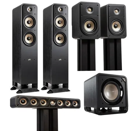 Polk Audio ES55 Signature Elite 5.1 Home Theater Pack, Black
