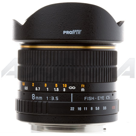ProOPTIC 8mm f/3.5 Fish Eye Lens, Canon EOS Mount