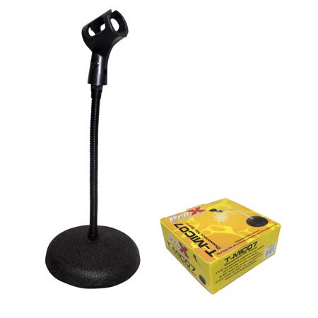 Prox T Mic07 Gooseneck Desktop Microphone Stand With 6 Round Base