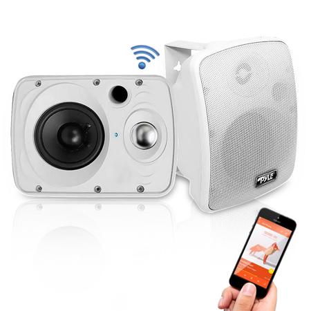 Pyle Pdwr64btw 6 5 Indoor Outdoor Bluetooth Speaker 800w Peak White Pair
