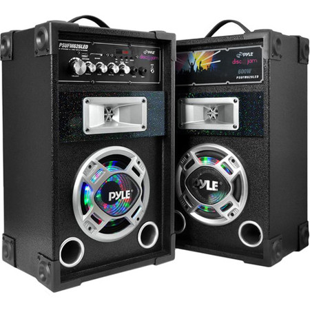 Pyle Psufm626led Disco Jam 6 5 600w Bookshelf Stereo Speakers