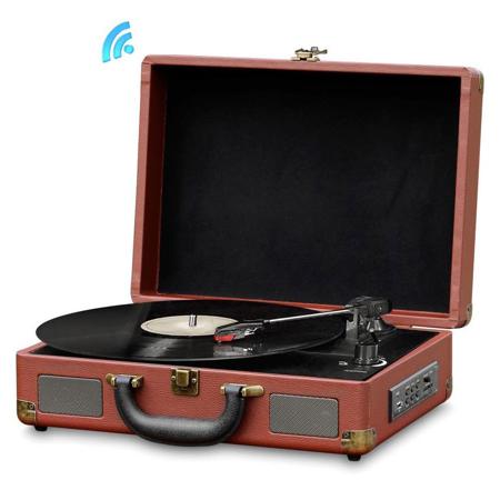 retro record player with speakers