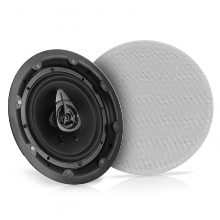 Pyle Pwrc83 8 600w 2 Way Passive In Wall In Ceiling Speakers With 2x Magnetic Grilles Pair