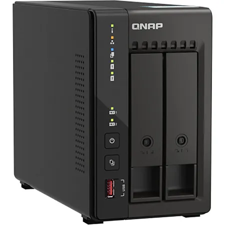 QNAP TS-253E 2-Bay NAS Enclosure, Intel Celeron J6412, 8GB RAM, Diskless