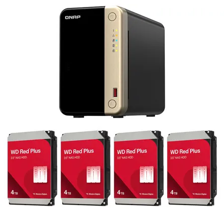 QNAP TS-264C 2-bay NAS 合計1.5TB HDDプレゼント QNAP TS-264 2-Bay Desktop NAS Enclosure, with 4x WD Red Plus 4TB