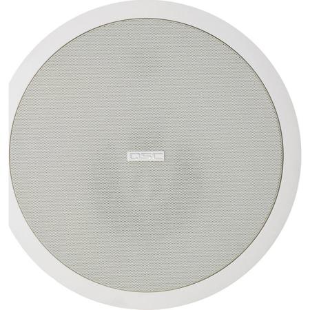 Qsc Acousticdesign C Series Ad Ci52st 5 25 2 Way Shallow Ceiling Speaker Weather Resistant 63hz 20khz At 6 Db 70 100v Transformer Pair White