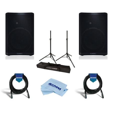 Qsc Cp Series Cp12 12 Powered Speaker W Ultimate Speaker Stand 6