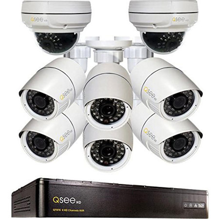 Q-See 8 Channel 4K Security System, NVR with 2TB HDD, 8x 3MP HD IP Cameras