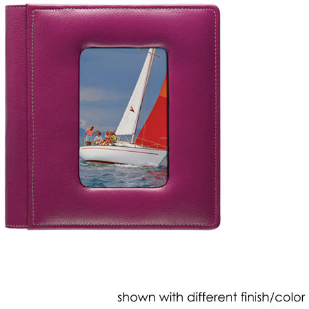 Raika #168 AM Leather 4x6 Foldout Photo Album,Orange