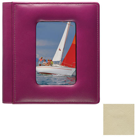 Raika #168 ST Leather 4x6 4up Foldout Photo Album,Beige