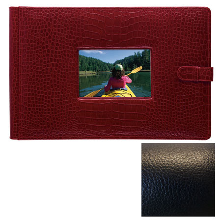 Raika #177RO Leather,4inx6in Photo Album w/Window,Black