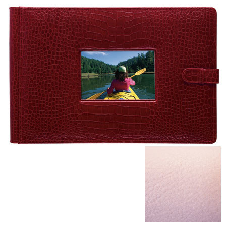 Raika #177RO Leather,4x6 Photo Album w/Window,Baby Pink