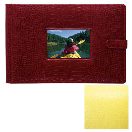Raika #177RO Leather,4inx6in Photo Album w/Window,Yelow