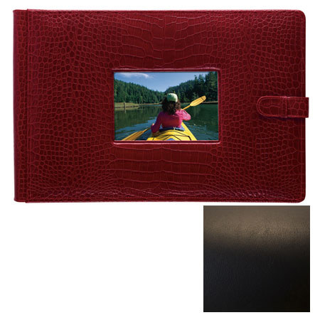 Raika #177SF Leather,4inx6in Photo Album w/Window,Black