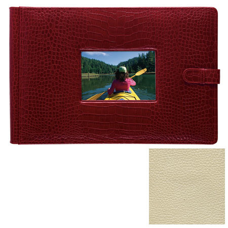 Raika #177ST Leather,4inx6in Photo Album w/Window,Beige