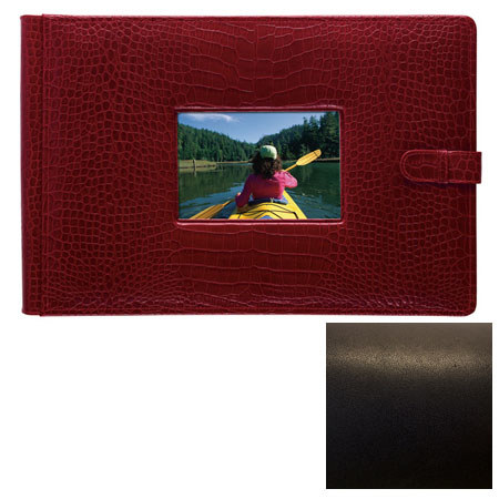 Raika #177TN Leather,4inx6in Photo Album w/Window,Black