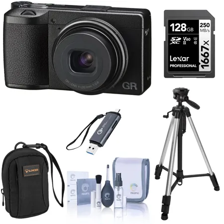 Ricoh GR IIIx Compact Digital Camera, Bundle with Included Value
