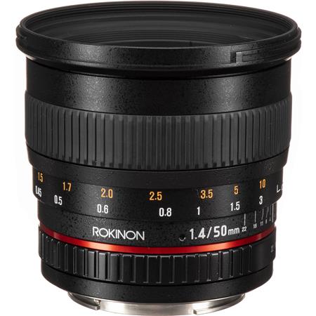 Rokinon 50mm F1.4 Lens for Canon EF Digital SLR 