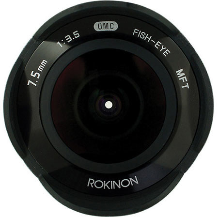 Rokinon 7 5mm F 3 5 Ultra Wide Angle Fisheye Lens For Micro 4 3 Black Fe75mft B