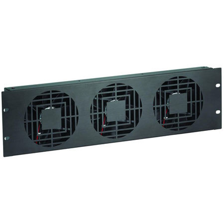 Used Raxxess 3u Exhaust Fan Panel With 3 High Flow Fans Black E