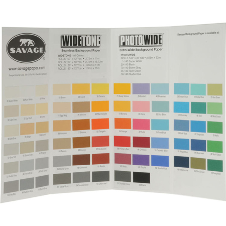 Savage Seamless Paper Color Chart